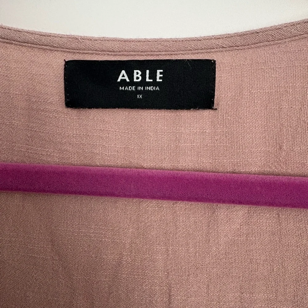 Able Cady Wrap Dress in Soft Rose Pink Size 1X - Picture 6 of 8
